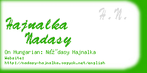 hajnalka nadasy business card